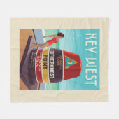 鍵西 | フロリダ州 フリースブランケット (正面(横))