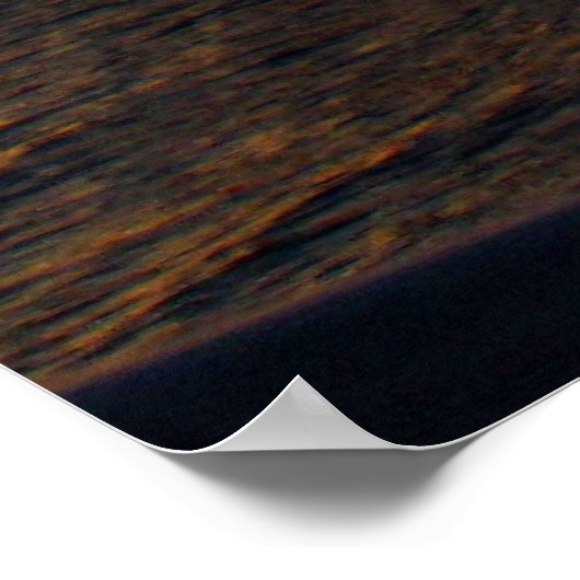 鍵西、夕日、帆船 ポスター (角)