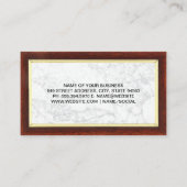 鍵 |ウッド縁ど |大理石 名刺 (裏面)