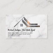 鍵 |エステ実在ートメタリックロゴ |大理石 名刺 (裏面)