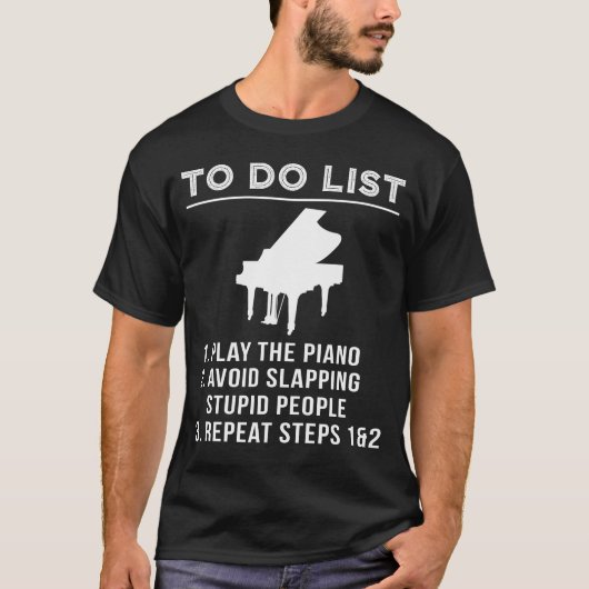 鍵&グリユーモアのあるン – To-Do Piano Tee for the Witt Tシャツ (正面)