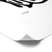 「鍵」、デジタルB&W抽象芸術 ポスター (角)