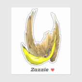 鍵&バナナ、ミニチュアコッカースパニエル犬4 シール (シート)