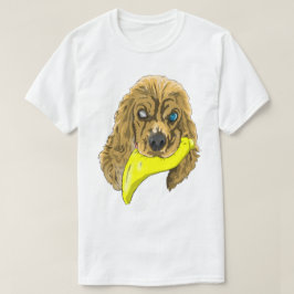 鍵&バナナ、ミニチュアコッカースパニエル犬 Tシャツ