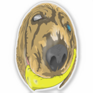 鍵&バナナ、ミニチュアスパニエル犬2 シール