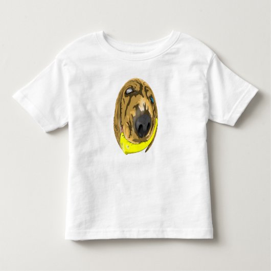 鍵&バナナ、ミニチュアスパニエル犬2 トドラーTシャツ (正面)