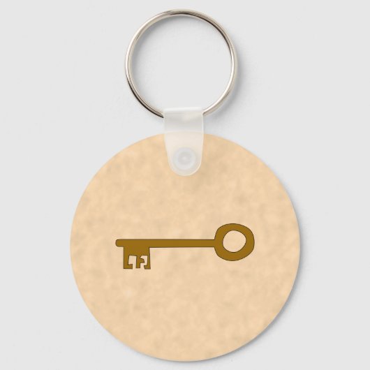 鍵。パーチメント効果に対するブラウン鍵。 キーホルダー (正面)