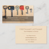 鍵・ロックとサポートにおける成功への鍵 名刺 (正面/裏面)