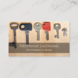 鍵・ロックとサポートにおける成功への鍵 名刺