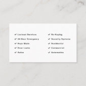 鍵&ロックスミス 名刺 (裏面)