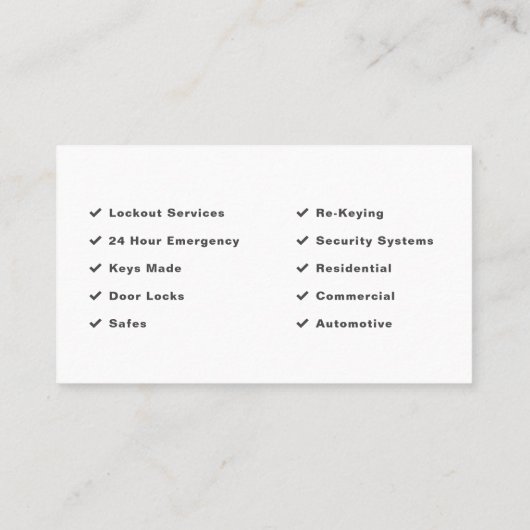 鍵&ロックスミス 名刺 (裏面)