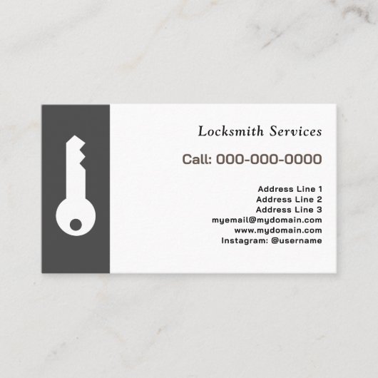 鍵&ロックスミス 名刺 (正面)