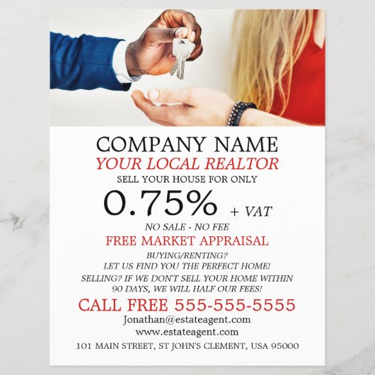 鍵、不動産仲介業者、不動産業者広告のチラシ チラシ (正面)