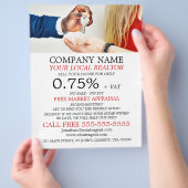 鍵、不動産仲介業者、不動産業者広告のチラシ チラシ (手)