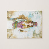 「鍵」、Steampunkの女の子 ジグソーパズル (横)