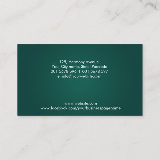 鍼治療と漢方薬 名刺 (裏面)