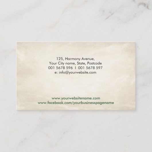 鍼治療と漢方薬 名刺 (裏面)