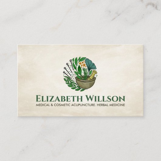 鍼治療と漢方薬 名刺 (正面)
