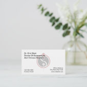 鍼治療のビジネスカードの医師Ying Yang 名刺 (スタンド正面)