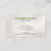 鍼治療の針と葉 名刺 (裏面)