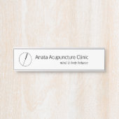 鍼治療の針のロゴドアサイン サインプレート (正面)