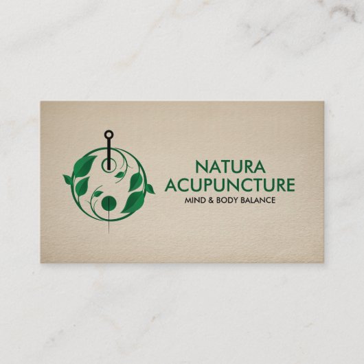 鍼治療の針 – 陰陽 名刺 (正面)