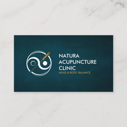 鍼治療の針 – 陰陽 名刺 (正面)