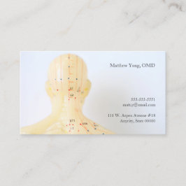 鍼治療の頭と肩の背景 名刺