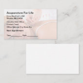 鍼治療アポイントメント予算名刺 名刺 (正面/裏面)