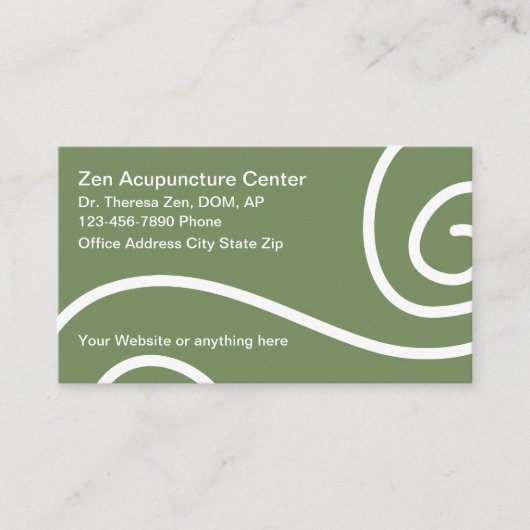 鍼治療アポイントメント医療用名刺 名刺 (正面)