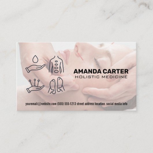 鍼治療セッション |癒ホリスティックし 名刺 (正面)