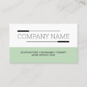 鍼治療トリートメント名刺テンプレート 名刺 (正面)