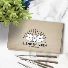 鍼治療ロータス – 白黒 名刺