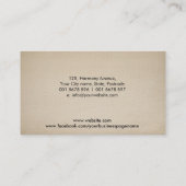 鍼治療ロータス – 白黒 名刺 (裏面)