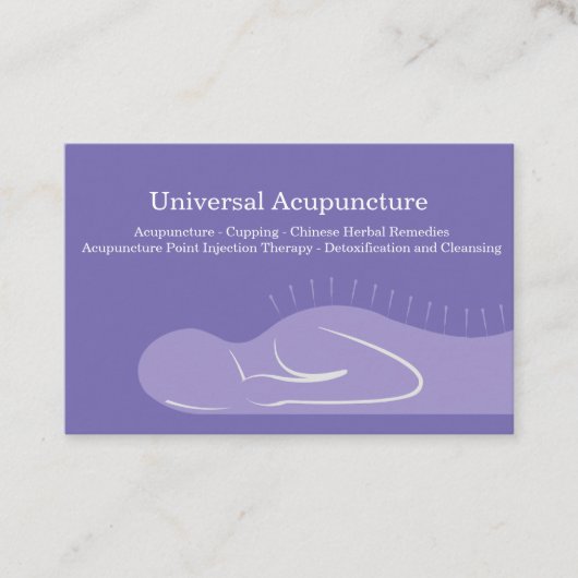 鍼治療中国のアポイントメントカード 名刺 (正面)