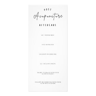 鍼治療前トリートメントのチェックリストとアフターケア ラックカード