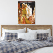 鍼治療、コラージュ、および混合媒体 キャンバスプリント (インサイチュ (寝室))