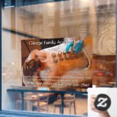 鍼灸吸盤療法ビジネス5をカスタマイズ ウィンドウサイン (カフェ窓)