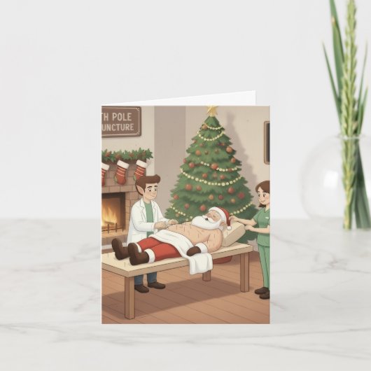 鍼灸師のための面白可愛いクリスマスカード カード (正面)