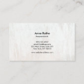 鍼灸師ニードルロゴホワイトウッド 名刺 (裏面)