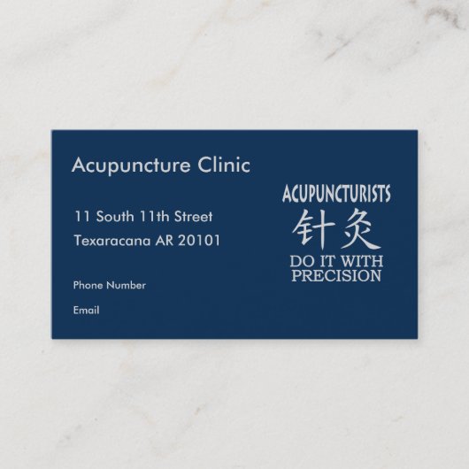 鍼灸液 予約カード (正面)