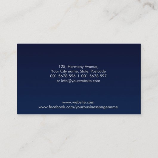 鍼灸蓮 – 真珠の母 名刺 (裏面)