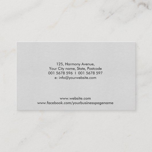 鍼灸黒水色 名刺 (裏面)