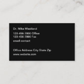 鍼療モダン法二面名刺 名刺 (裏面)