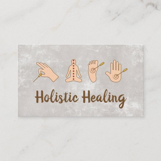 鍼療法のツボ | ホリスティック薬 名刺 (正面)