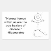 鍼療法の粘着性 長方形シール (正面)