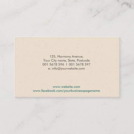 鍼療法ロータス 名刺 (裏面)