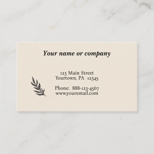 鍼療法 名刺 (裏面)