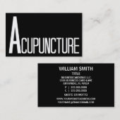 鍼白黒名刺 名刺 (正面/裏面)