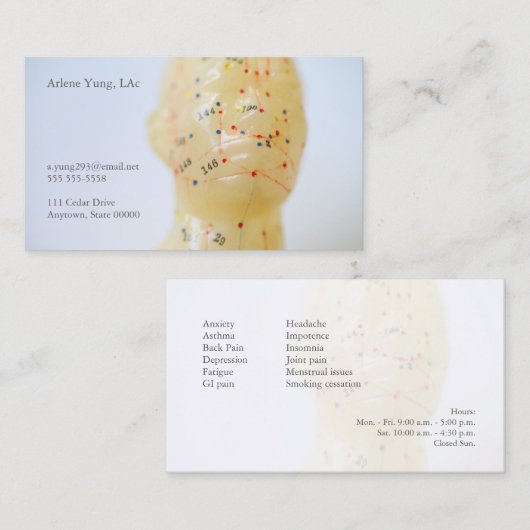 鍼顔 名刺 (正面/裏面)